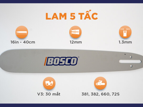 LAM MÁY CƯA BOSCO 16INCH-40CM B-GB166-DP38-QRM121